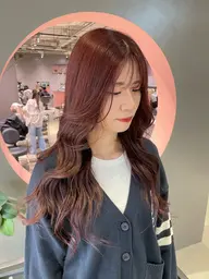 ブリーチなし暖色カラー