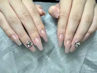 💫【チップ長さだし+ワンカラーorラメグラ+2個パーツ無料】（ 初回ジェルオフ無料）