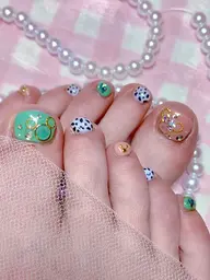 🍒【フット】持ち込みデザイン(3D痛ネイルなし)【✖オフ無し】