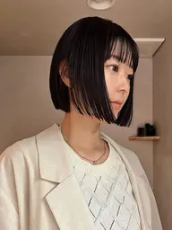 【🌱ミニモ学割U24🌱】🫧切りっぱなしボブ