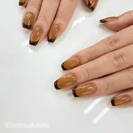 ハンドオフ有フレンチネイル（ベースカラー込み）/赤羽/パラジェル変更可✨