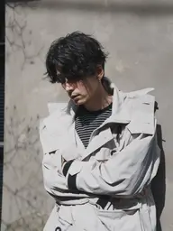 メンズカット+シャドウパーマ