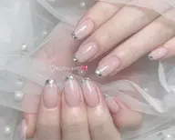 ★練習モデル★ガラスフレンチ【ベースカラー付き】¥3000(現金のみ)