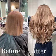 💓ブリーチカラー＋シールエクステ40枚💗最高級毛質バージン毛シールエクステ使用💗