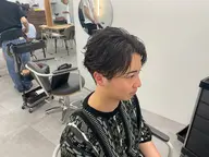 カット+フェザーパーマ