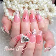 💅チップ長さ出し+チークネイル+マグネットフレンチ9500