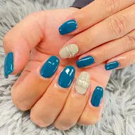 ワンカラーorラメグラ1本ずつアート