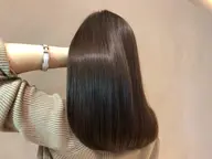 カット＋全体縮毛矯正(ロング料金なし)