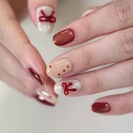 【選べるオフィス•ガーリー系ジェルネイル】リボン🎀ハート🩵バラ🌹キラキラ✨️他