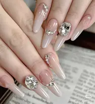 💗長さだし、ワンカラー/マグネット6980💅パーツスートン6本まで､ シールつけ放題､♪美しく自然な指先に✨