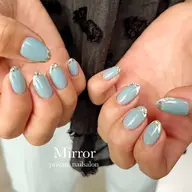 ガラスフレンチネイル♪