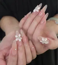 🎀韓国トレンド🎀 うるうる・チークネイル＋長さ出し10本