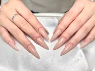 ✨チップ長さだしワンカラー&ラメグラ＆マグネット🍒オフ込み