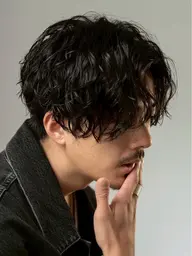 メンズカット+ツイストスパイラルパーマ¥8000