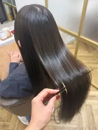 カット+縮毛矯正+ケアカラー&Aujua