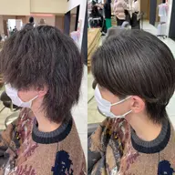 【🔥曲がる縮毛矯正！？🔥】✂️メンズカット＋酸性ストレート🌟髪質改善【ミニモ学割】【縮毛矯正】