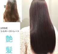 🔴【髪質改善】【圧倒的な低ダメージ】シルキーストレート➕カット
