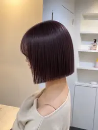 【切りっぱなしボブ】カット+【ブリーチなし】ワンカラー