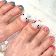 埋め尽くしフットネイル