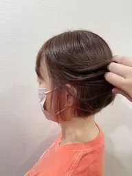 【イヤリングカラーも可】インナーカラー＋全体カラー＋天使の輪トリートメント