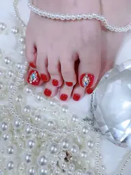 フット親指2本アート