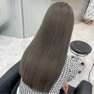 メンテナンスにオススメ✨艶髪縮毛矯正✨➕cut➕One color➕外部補修treatment🫧