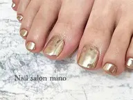 【初回付け替えオフ無料、ケア込み】フット✨シンプルコース【マグネットorミラーネイル】