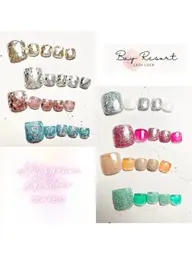 FOOT🦶しゅわしゅわホロ&ラメコレクション🫧✨サンプルの中からお選び頂けます！カラー変更🆗👌