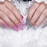 🩷新規🩷チップ長さだし10本+マグネットorハートマグネット　【オフ無し】【オフあり＋1500】