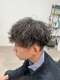 学生メンズ限定💇デザインカット+ニュアンスパーマ+眉カット