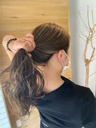 【💜外国人風カラー💜】フルカラー +3Dハイライト(ブリーチ)+oggiottoマスクトリートメント