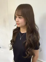 カラー＋カット ＋3stepトリートメント レイヤー 暖色