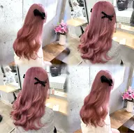 ⌇🩷暖色にしたい方限定🩷⌇ブリーチ(ケアブリーチ込)+ピンクカラー+ケアトリートメント