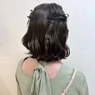 【お出かけ前など*⑅♥】ふわふわハーフアップ🤍𐙚 巻き下ろし🎀➳