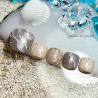 🦶フットネイル 店頭サンプル定額ゴージャス【オフ込み】