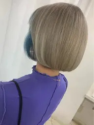 ❄️白っぽベース×インナー❄️トリプルカラーで作る極上のコントラストカラー🦋集中補修トリートメント付き