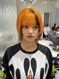 カット＋ブリーチダブルカラー＋1ステップトリートメント