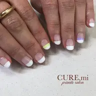 【デザインフレンチネイル】オフ無料/丁寧なケア/うるツヤ/保湿/デザインフレンチネイル💛