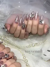 〈kotone限定❗️〉長さ出し10本＋ワンカラーorラメグラ　パーツ付け放題✨※オフあり