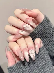 🍓』10本長さ出し＋100分*やり放題(シンフルなデザイン🌸)アート+スートン、バーツをつけ放題🉑🉑🌷