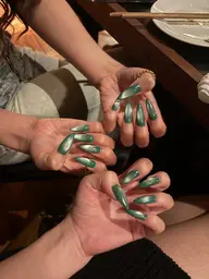 【オフあり】🩵Gel-x長さだし10本🩵マグネット🩵フラッシュ(小さいストーン無料)