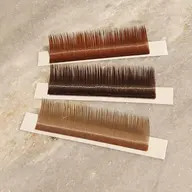 3色から選べるブラウンフラットラッシュ120本!150本!モチの良さ、柔らかさ、まつげの負担最小!