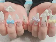 スカルプで長さ出し+デザイン(オフなし)