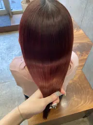 🌻触れたくなるような艶髪へ🌻縮毛矯正+艶カラー+うる艶トリートメント+前髪顔周りカット付🌟#韓国#髪質改善