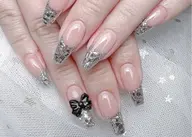 🍄ガラスフレンチ(ベースあり)➕2個大きいパーツ