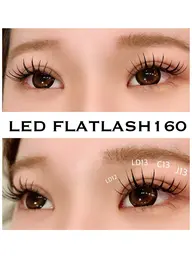 🎀LEDエクステ🎀フラットラッシュ160本🫧オフ•仕上げコーティング込🫧