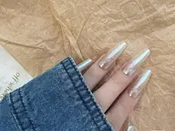 NO.8★ 【チップジェルスカルプ長さだし】ミラーネイルコース ¥9980 (メンズ予約可)