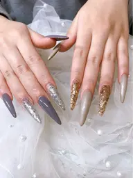 【スカルプ】長さ出し ワンカラー・ラメグラ【マグネット・フラッシュ追加料金なし!!】