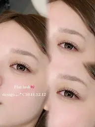 【3回目の方限定🫧】まつ毛エクステフラットラッシュ80本（お仕上げコーティング付き）