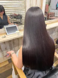 カット+カラー+低ダメージ縮毛矯正+ベーストリートメント/¥17500